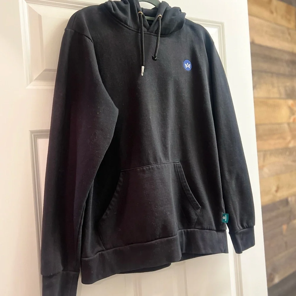 3/$19 Kronstadt Lars black Recycled cotton hoodie sweatshirt